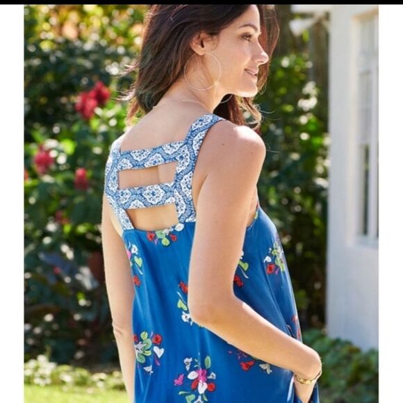 Matilda Jane Perfectly Polished Dress Blue Size Medium Summer Sundress Vacation - Picture 2 of 8